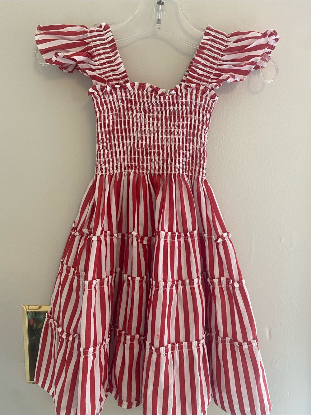 Hill House Red and White Striped Smocked Sundress